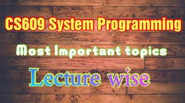 Cs609 System programing ,The Green Zone, Green , Zone,  Final term topics, most important topics