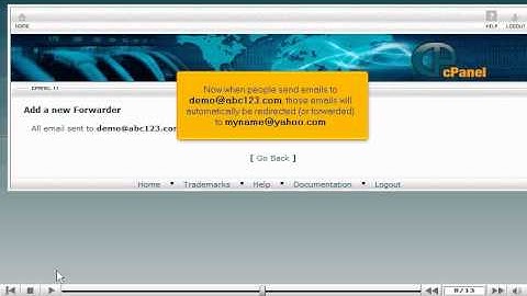 Cpanel Video Tutorial - How to setup email forwarding