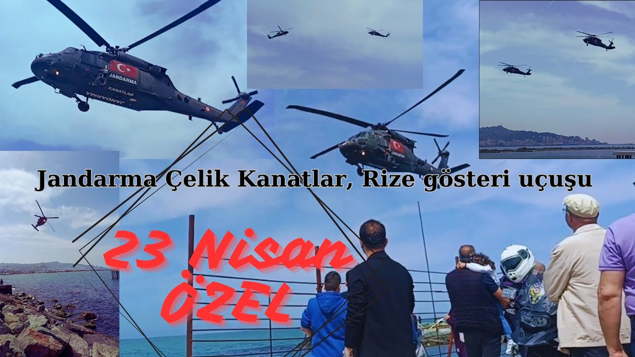 23 Nisan Özel.Jandarma Çelik Kanatlar Rize gösteri uçuşu #jandarma #23nisan #Rize
