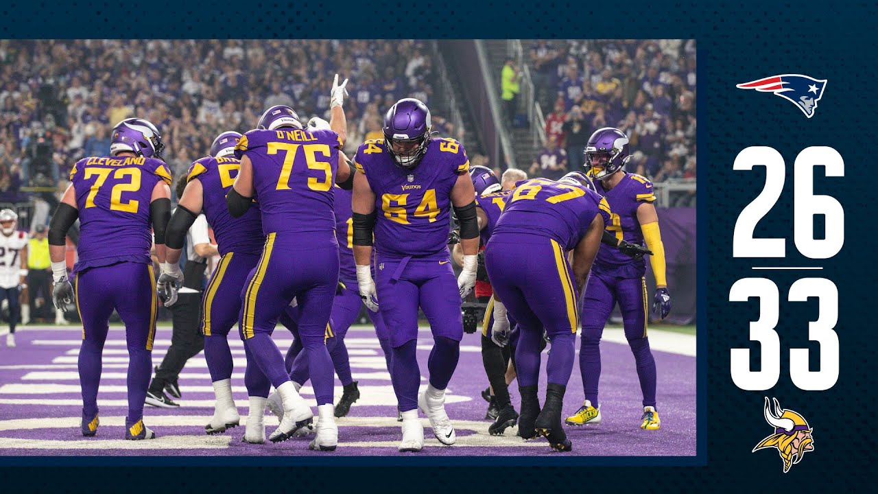 Vikings sack Mac Jones, Patriots 33-26 on Thanksgiving night