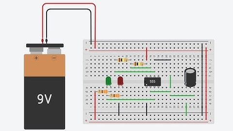 Blink LED using 555 Timer IC in TinkerCAD Circuit Simulation 