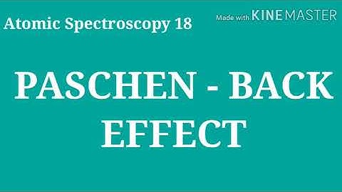 AS18: Paschen - Back effect