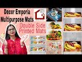 Fridge Mats Review || Decor Emporia multipurpose mats Part 2  | Double Side Printed Mats #fridgemats