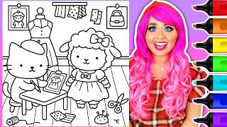 Details Coloring My Cozy Critters Coloring Book 🐱🐑 A Dress To Impress 👗🧵 Ohuhu Art Markers Update