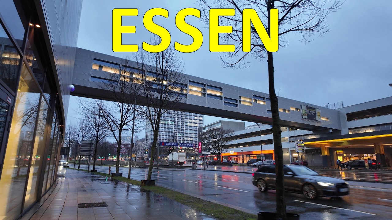 Stadt Essen - Im Regen in die City Winter 2026