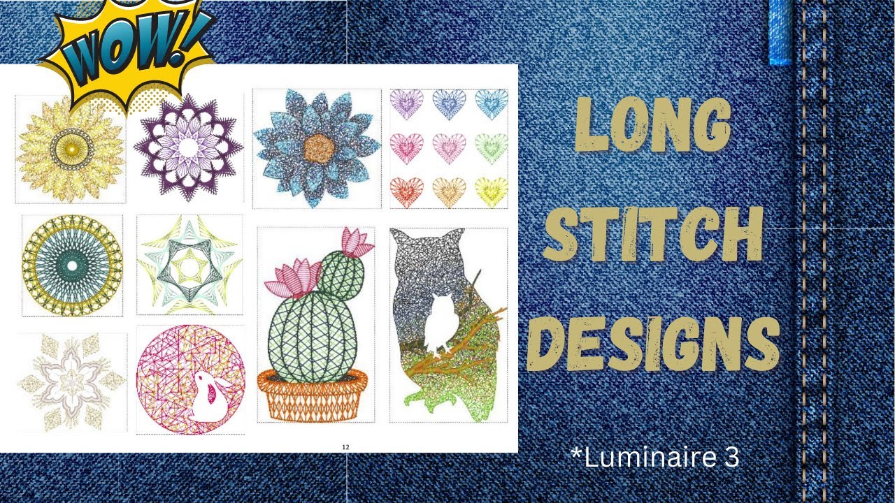 OML Embroidery Live! What are long stitch embroidery Designs? Luminaire 3 