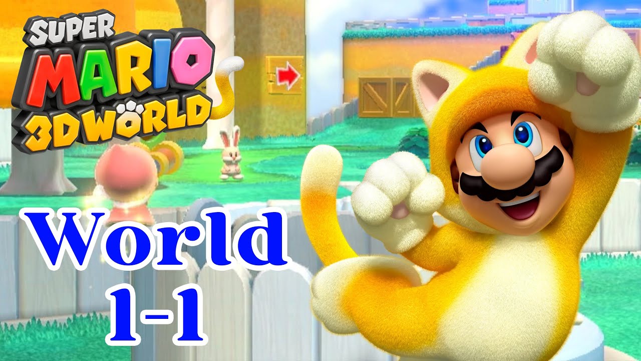 Super Mario 3D World Gameplay - World 1-1 Super Bell Hill (100