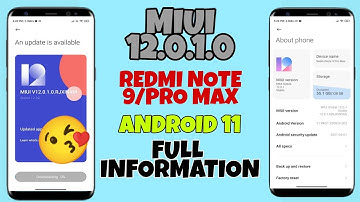 REDMI NOTE 9/PRO MAX MIUI 12.0.1.0, ANDROID 11 🤩🤩 MIUI 12.5 ROLLOUT STARTED ,FULL INFORMATION 🔥🥰🥰🥰