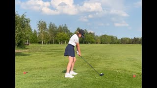 Golf 10 year old girl and her Ping driver improvement