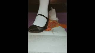Brutal Sausage Crush With Mary Jane Heels And Socks