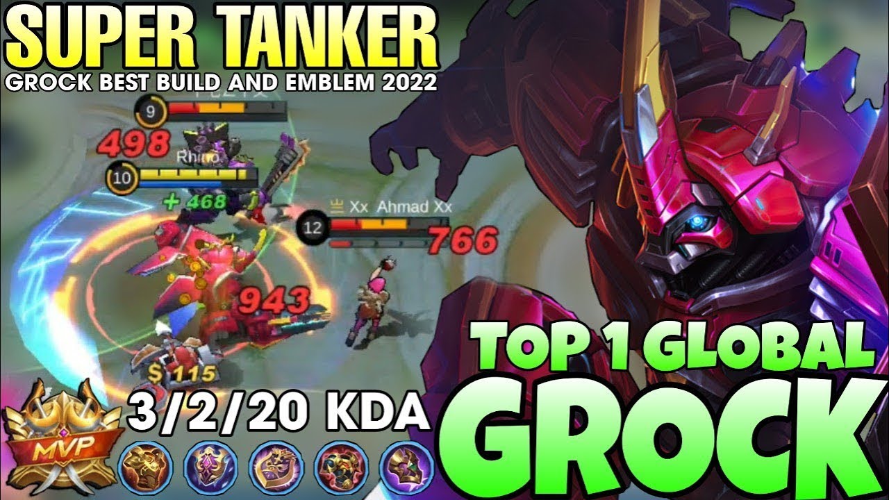 Grock gameplay | Tank Gameplay |Mobile legends gameplay |