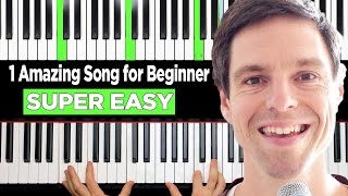 How to play piano 1 EASY & FUN Song for beginners in 10 min