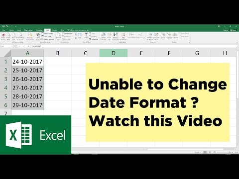 Video: How To Fix The Date Entry In The Work Book