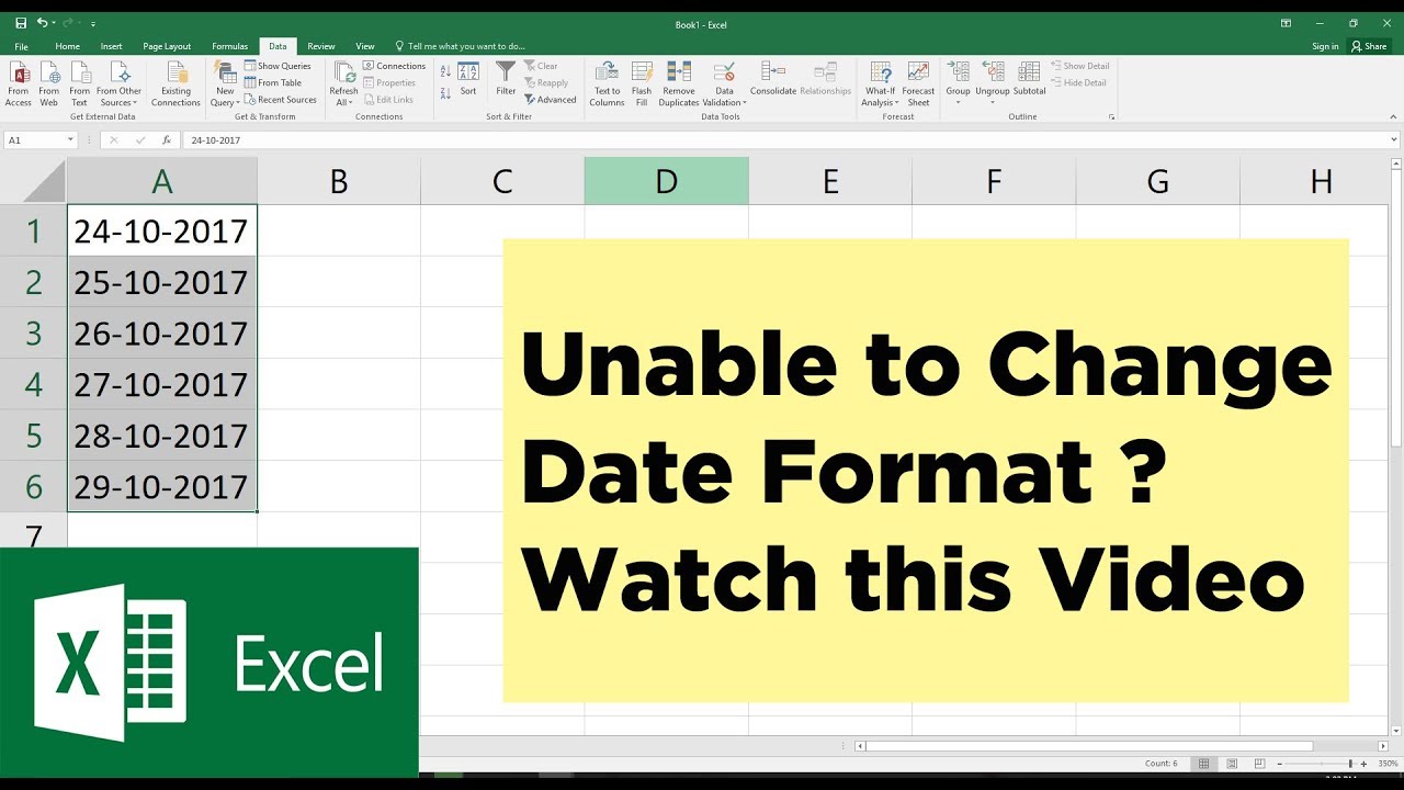 Excel Date Format Won’t Change | I Can’t Change Excel Date Format!