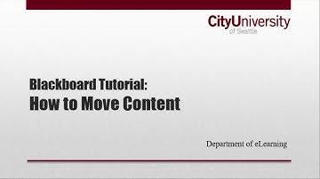 Move Content in Blackboard