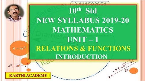 TN Samacheer 10th new syllabus 2019-20 unit-I Relations and Functions Introduction
