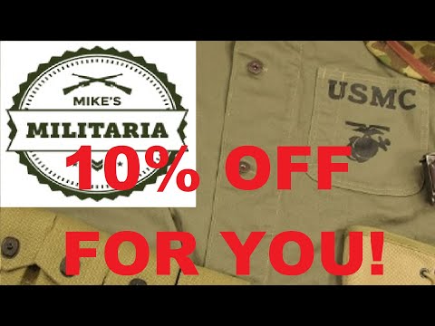 Special coupon code for Mike's Militaria JUST for my viewers!