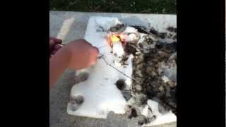 Burning Styrofoam