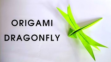 Origami DRAGONFLY tutorial | How to make a paper dragonfly
