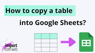 Copy a Table from a Webpage