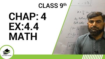 9th Class Mathematics - Science - Chapter 4 Ex: 4.4 (6)