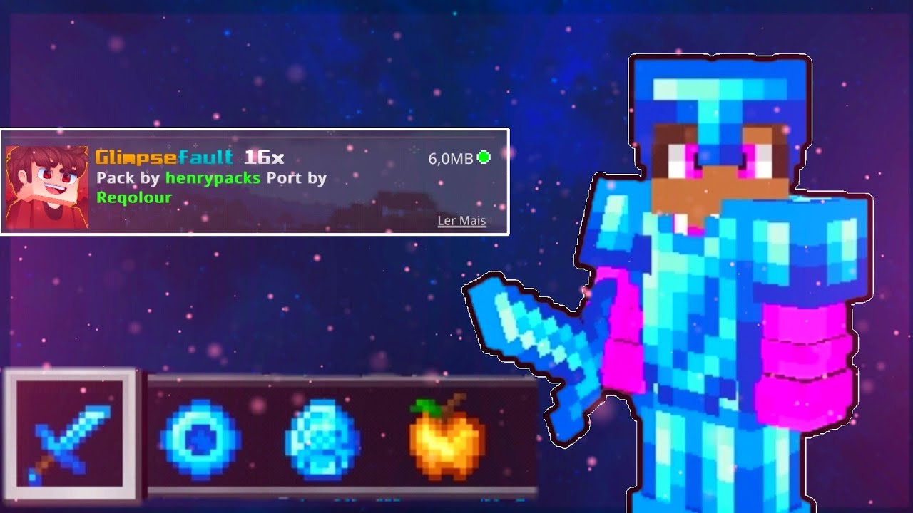 Glimpsefault+[16x] Textura Para pvp e fps 60+ fps (mobile) Hyperlands