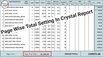 Page Wise Total Settings In Crystal Reports 8.0 , Total According To General Page Wise @vinayerp