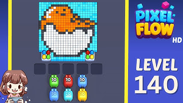 Pixel Flow Level 140 Solution Walkthrough