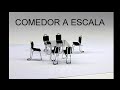 CÓMO HACER UN COMEDOR MINIATURA/ESCALA 1:50/PARA MAQUETA/ARQUITECTURA EN ESCALA DE GRISES