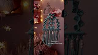 New #Macrame Christmas Tree Wall Hanging pattern Premiere at Etsy #macrametutorial #diy #handmade