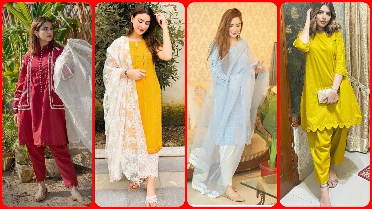 Fashionable stylish simple casual pakistani dresses | Modern pakistani  casual clothes