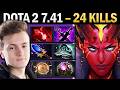 Queen of Pain Dota 2 7.41 with 24 Kills and Aeon - Dota Gameplay