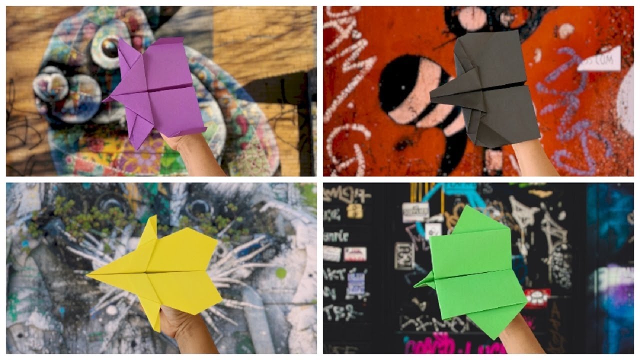 How to make a real looking 4 paper airplanes