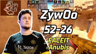 CS2 POV | ZywOo (52-26) (Anubis) | FACEIT Ranked | Feb 11, 2024