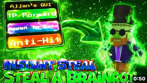 Steal a Brainrot SCRIPT Gui with INSTANT STEAL, INVISBLE, ANTI-KICK + SPEED BOOST!