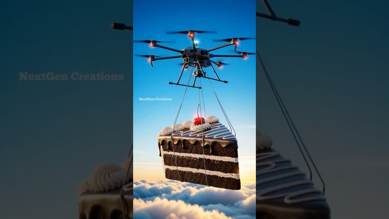 🍰Flying Cake Delivery Service🤩 – Would You Try This?😜 