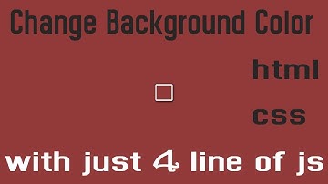 Change Background Color with color picker with html css and just 3 lines of javaScript for beginners