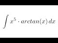 Integral of (x^5)*arctan(x) (by parts)