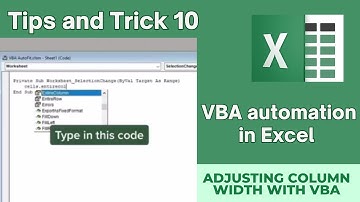 VBA Automation to Adjust Column Width and Row Height in Excel