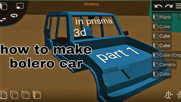 how to make bolero car. in prisma 3d part 1 //allu as animation //