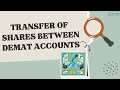 Transfer of Shares between Demat Accounts #demataccount #shares #youtube