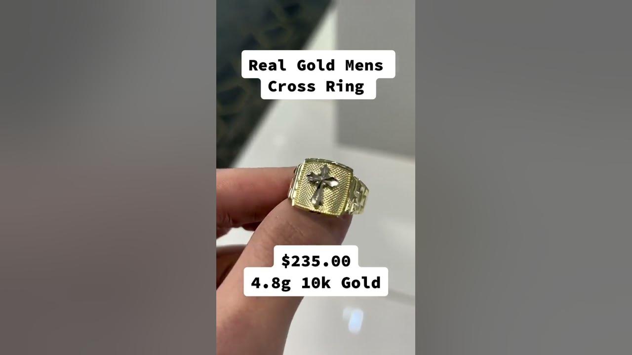 Real Gold Men's Cross Ring by Ijaz Jewelers YouTube