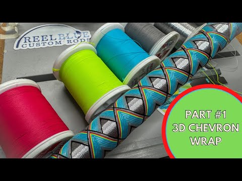 decorative fishing pole wraps by Billy Vivona Thread Weaving Cross Wrap Wrapping