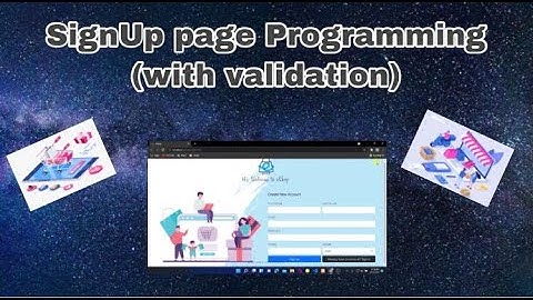Creating an E-commerce Web Application  (Coding SignUp Page)     [Episode - 2]
