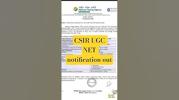 CSIR UGC NET notification out|all new vacancy notifications|tgt pgt teacher recruietment#shorts #net