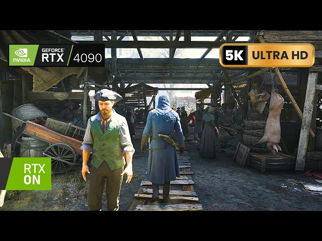 5K] Assassin's Creed Unity [Ultrawide] 2023 NEXT-GEN Ray Tracing MOD RTX  4090 Ryzen 5800X3D 