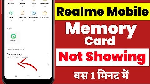 How to fix realme mobile sd card not showing |sd card error doesn