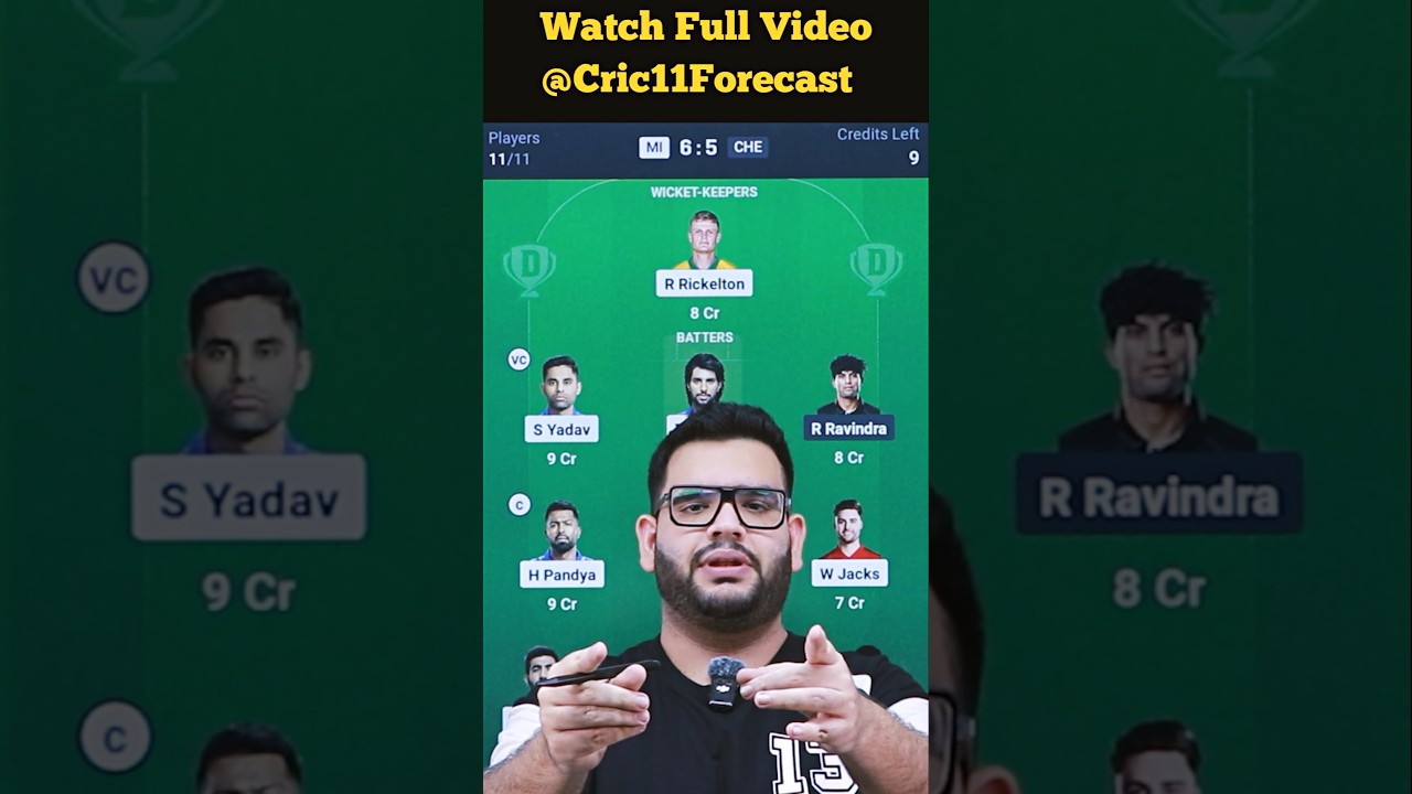 MI vs CSK Dream Team Prediction 