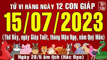 Tử vi Phương Đông hàng ngày, Thứ Bảy (15-07-2023) của 12 con giáp, chuẩn xác nhất (Bản Full )