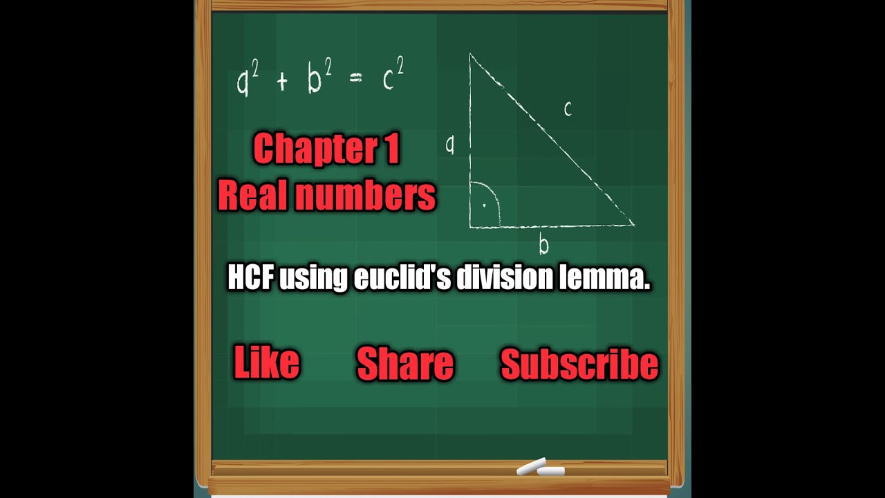 Chapter-1 Real number(HCF by using Euclid's division algorithm.) - YouTube